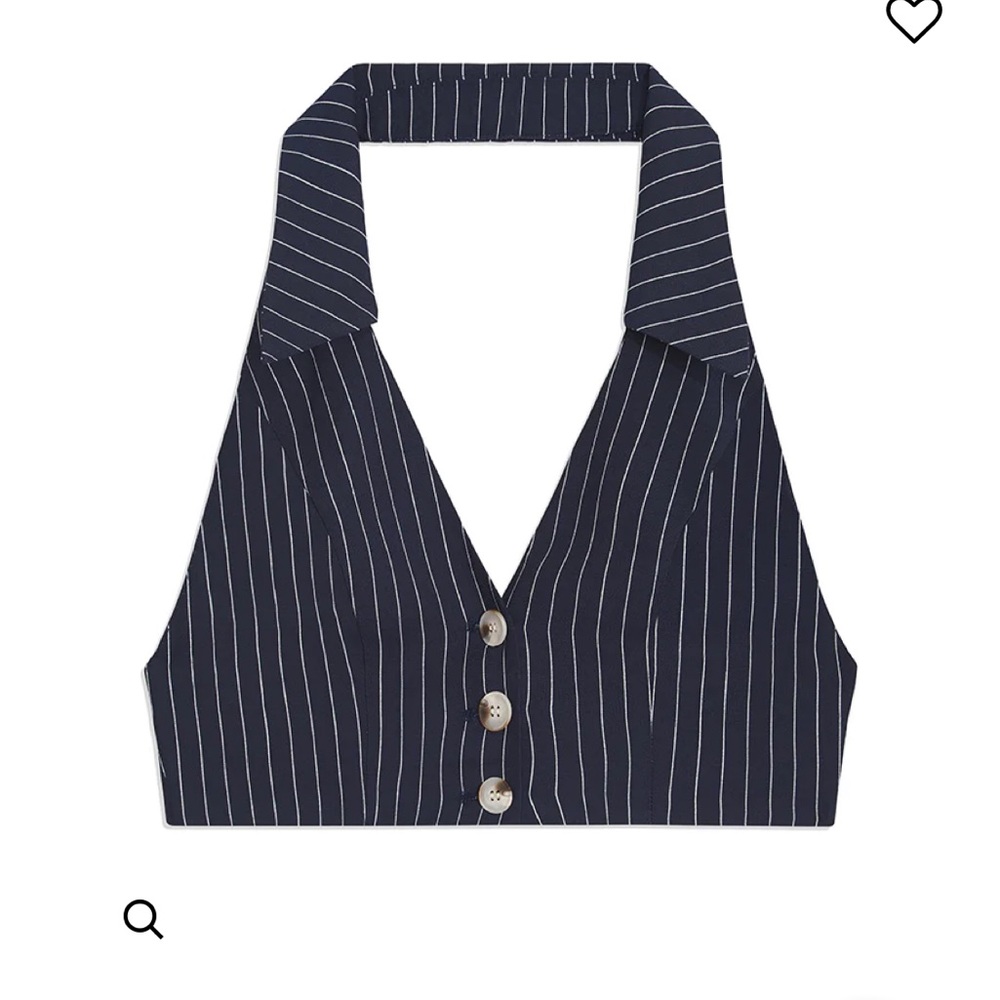 WeWoreWhat Bella Pinstripe Vest NWT